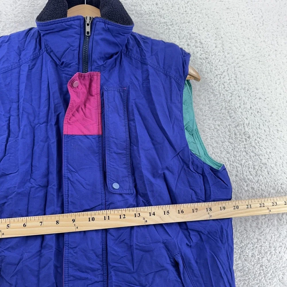 Vintage Patagonia Vest Mens‎ Small Blue Purple Teal Puffy Outdoor Zip Retro 90s